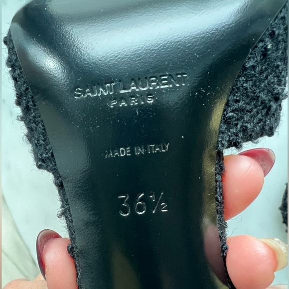 Saint Laurent Boucle Tweed LA 16 Sandals - Picture 9 of 9